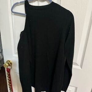 Black One-Shoulder Sweater